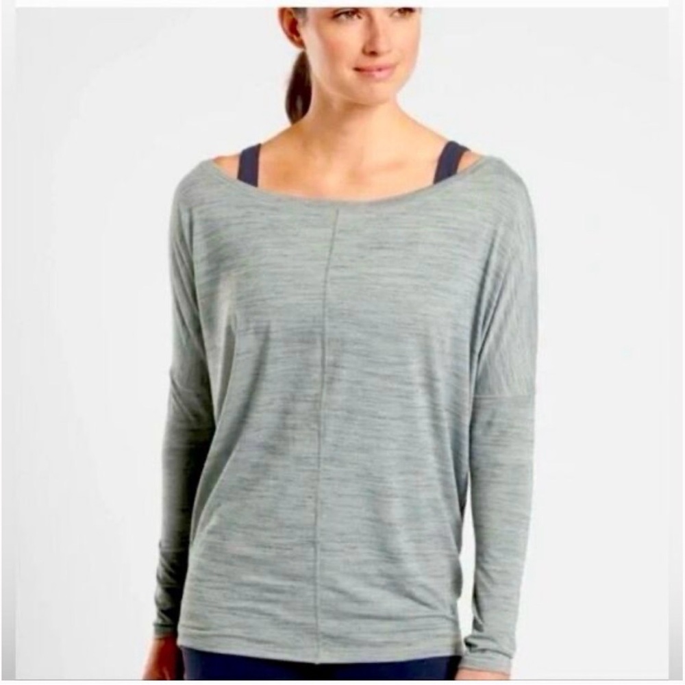 Athleta Women's Green-Gray Long Sleeve Top